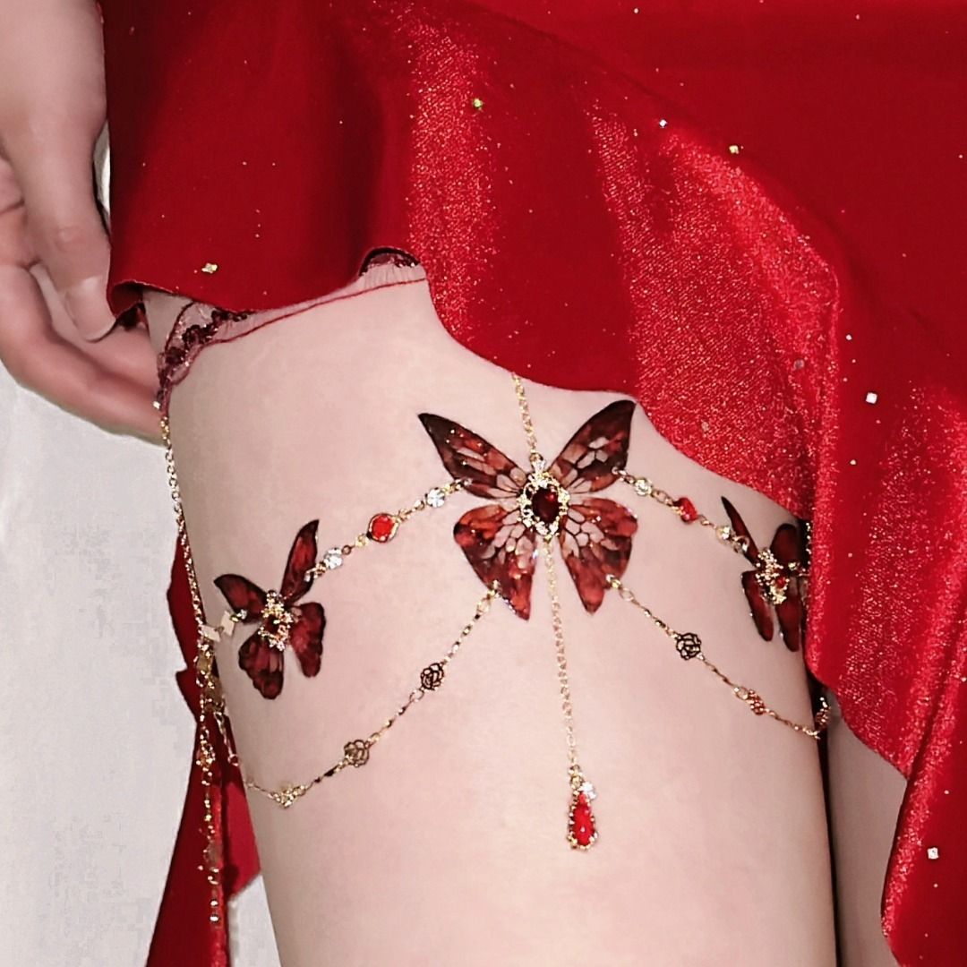 Butterfly Tassel Lace Leg Chain Jewelry 