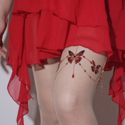 Butterfly Tassel Lace Leg Chain Jewelry 