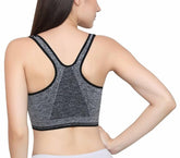 Front Zip Sports Wireless Bra | Cotton Lightly Padded Wire Free 