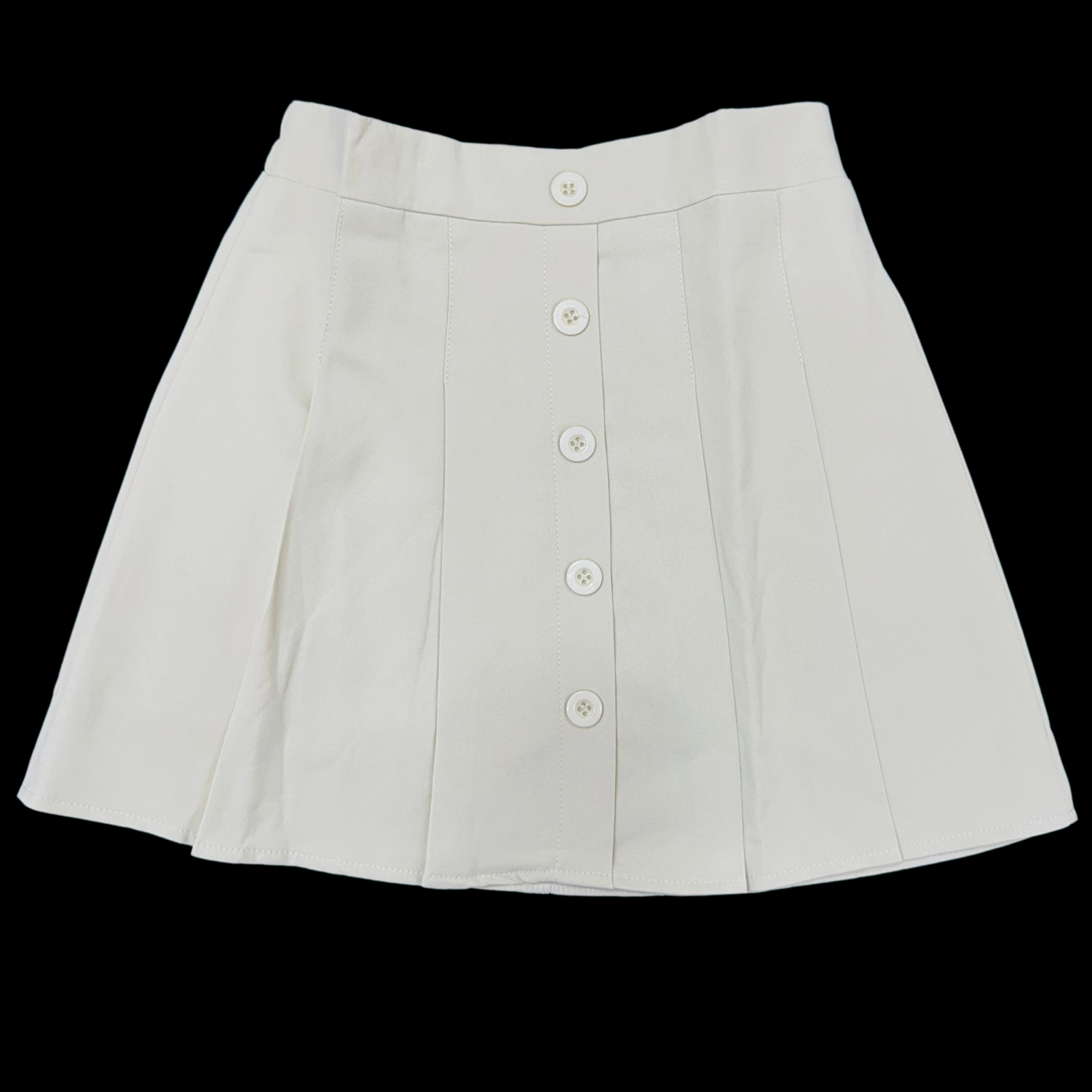 Skirt Button Closure A-Line High Waist Mini Short Skirt