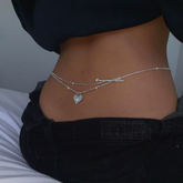 Crystal Heart Belly Chain 