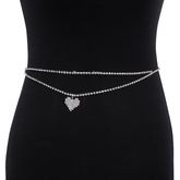 Crystal Heart Belly Chain 