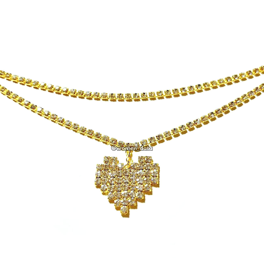 Crystal Heart Belly Chain 