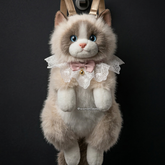 Kawaii Cat Plush Backpack with Meow Sound 