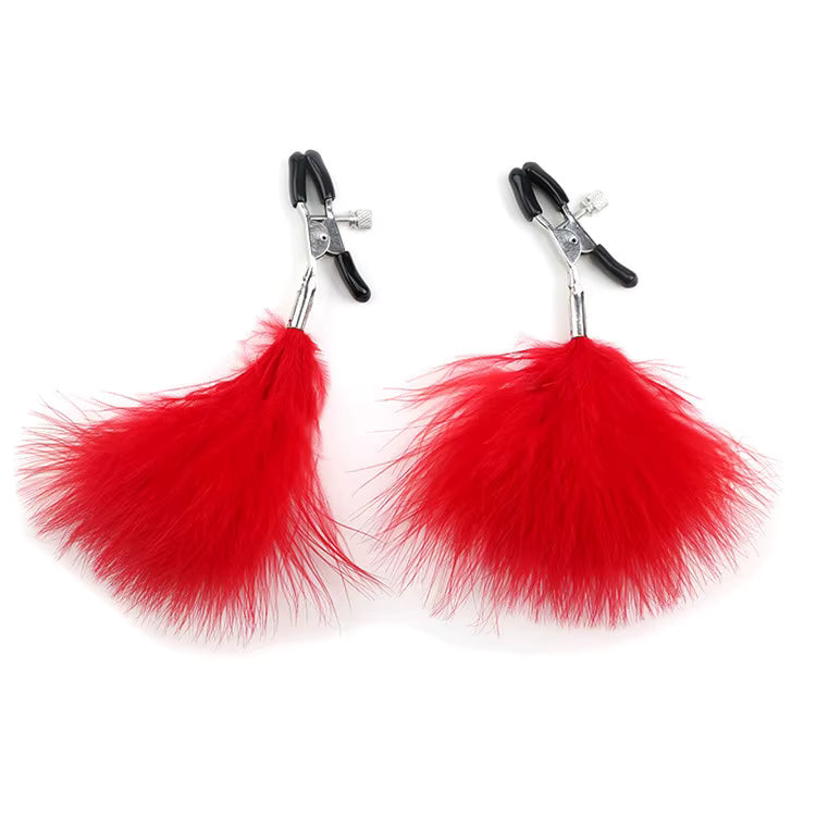 Feather Adjustable Breast Clips for Fun Accessories 