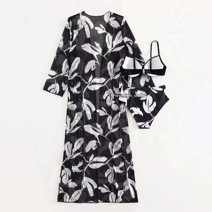 Floral 3-Piece Beachwear Set 