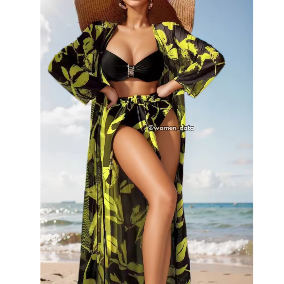 Floral 3-Piece Beachwear Set 