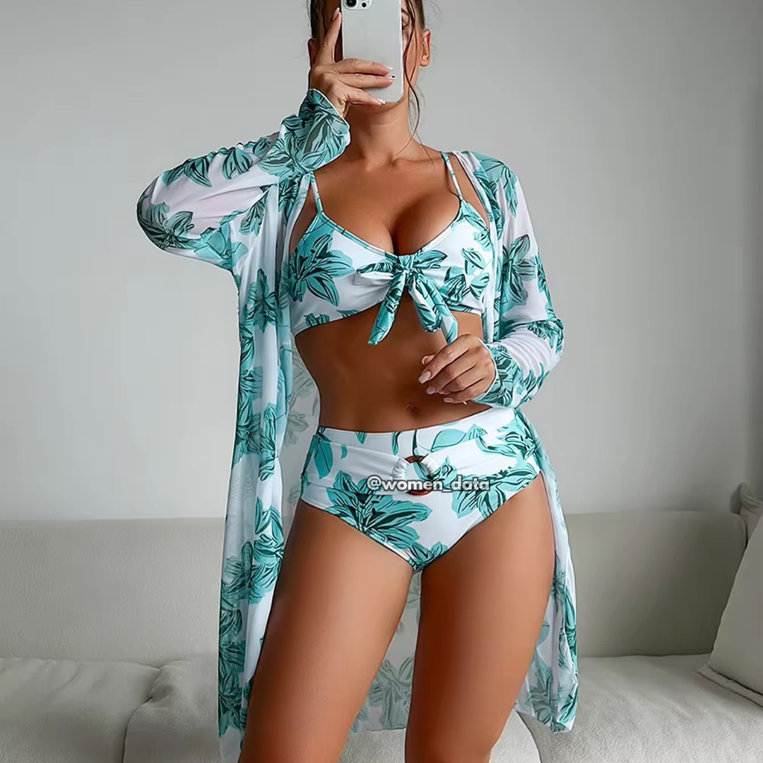 Floral 3-Piece Beachwear Set 