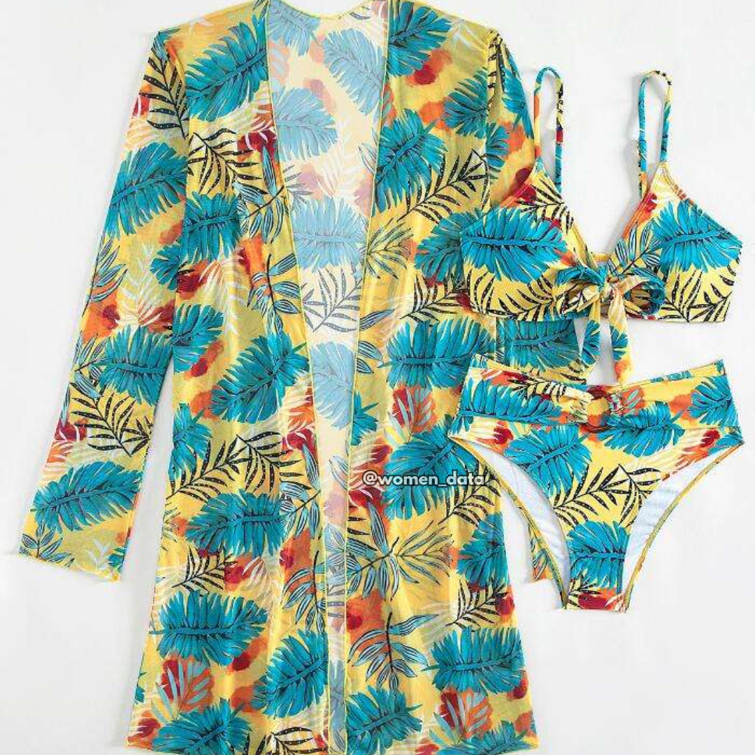 Floral 3-Piece Beachwear Set 