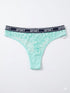 Flower Print Detail Thong Panty 