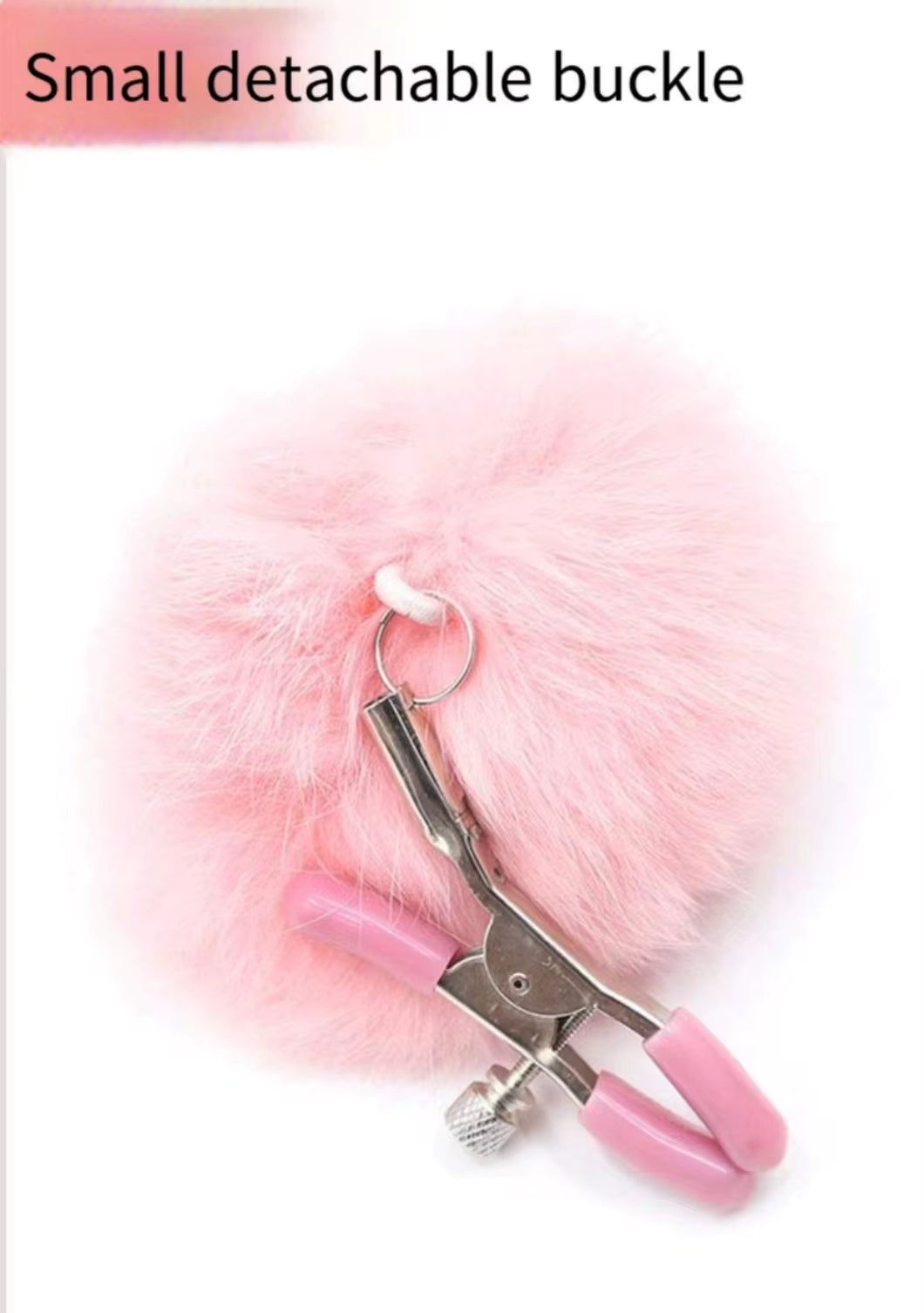 Fluffy Faux Fur Nipple Clamp Clips 