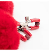 Fluffy Faux Fur Nipple Clamp Clips 