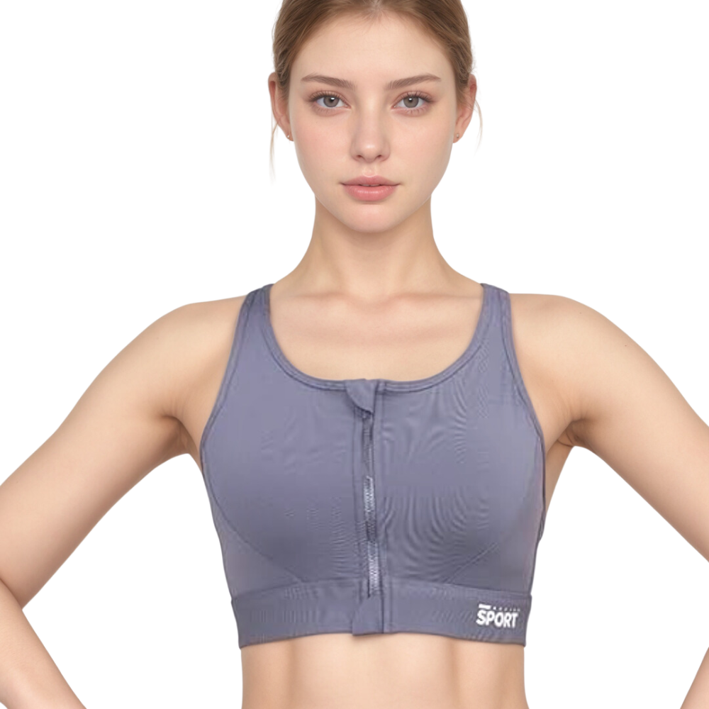 Grey High Support Racer back Sports