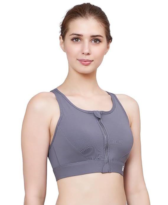 Front Zip High Support Racer back Sports Bra