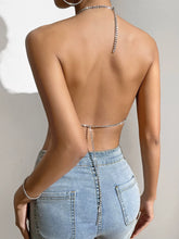 Gemstone Chain Triangle Crop Top 