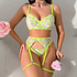 Lime Bloom Embroidered Lingerie