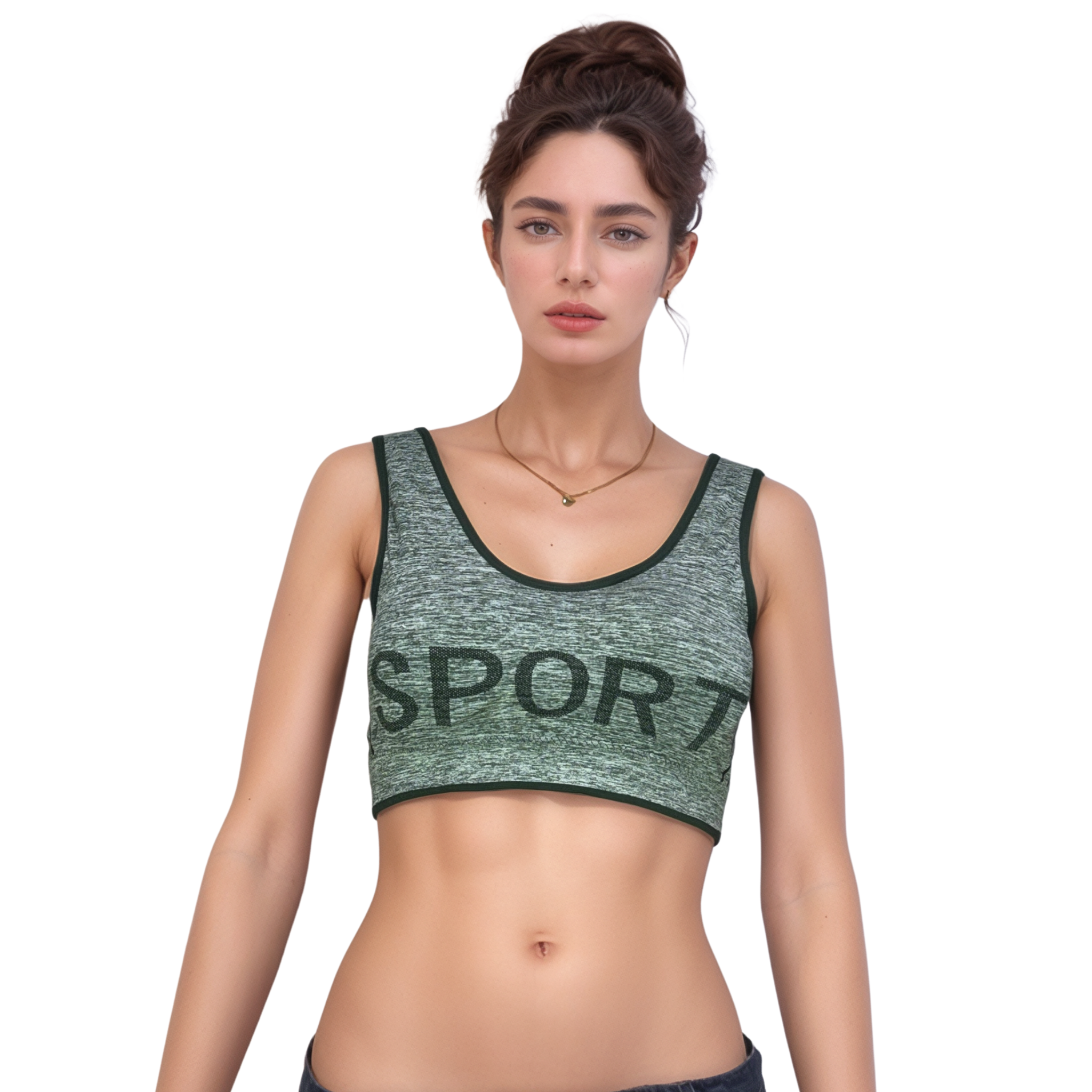 Green Sports Bra