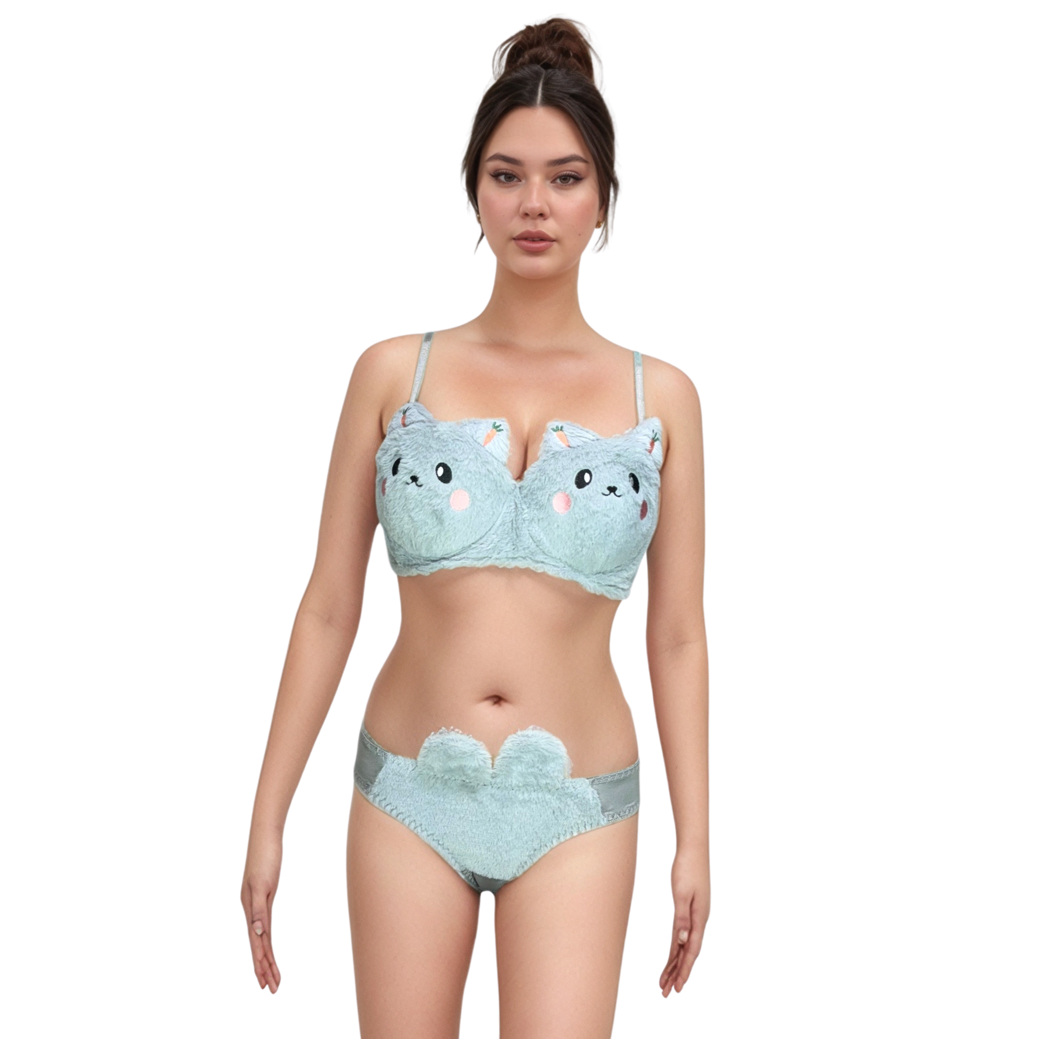 Cute Cartoon Bra Panty Set