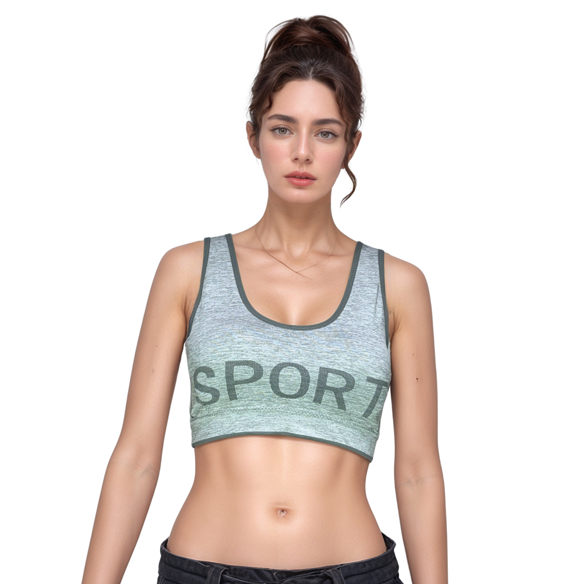 Grey Sports Bra