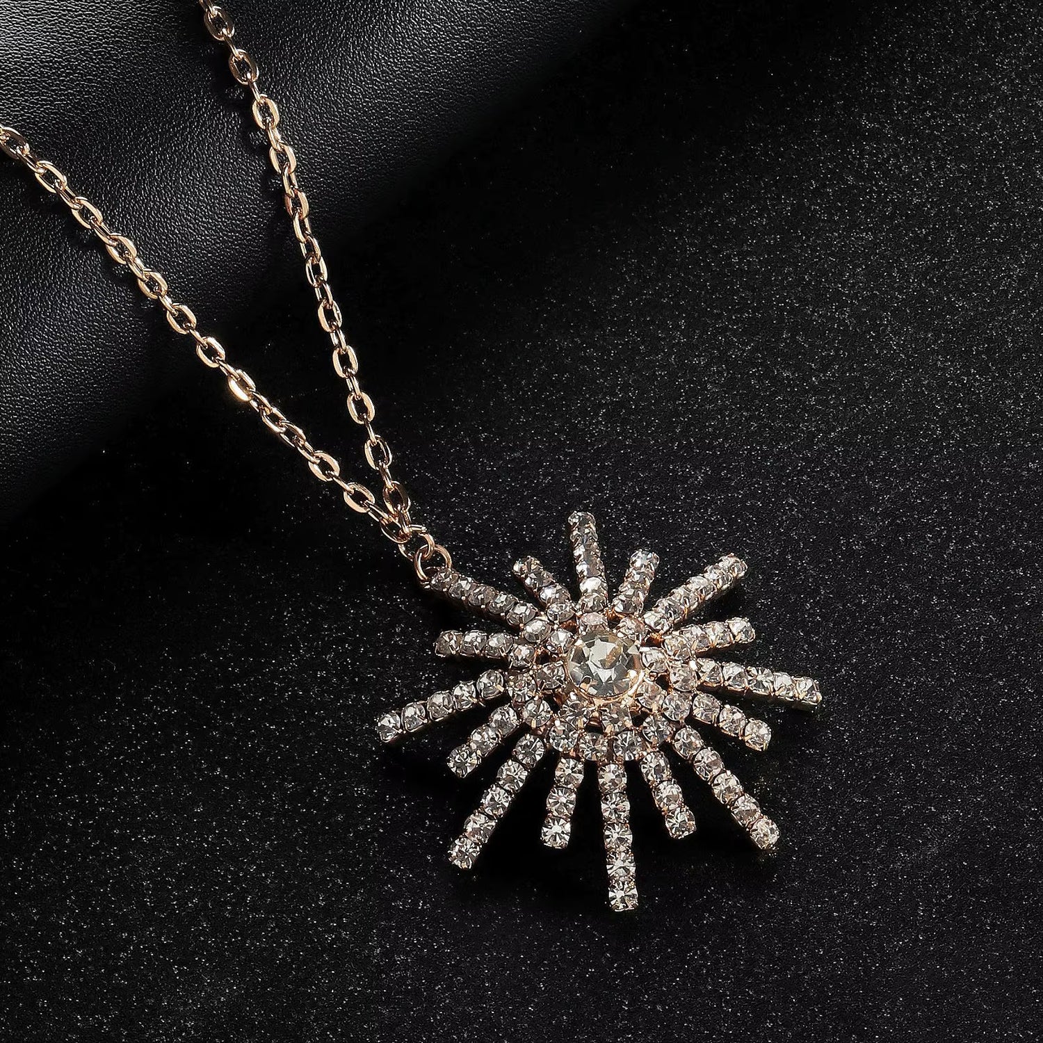 Crystal Sunburst Chain Nipple Jewelry