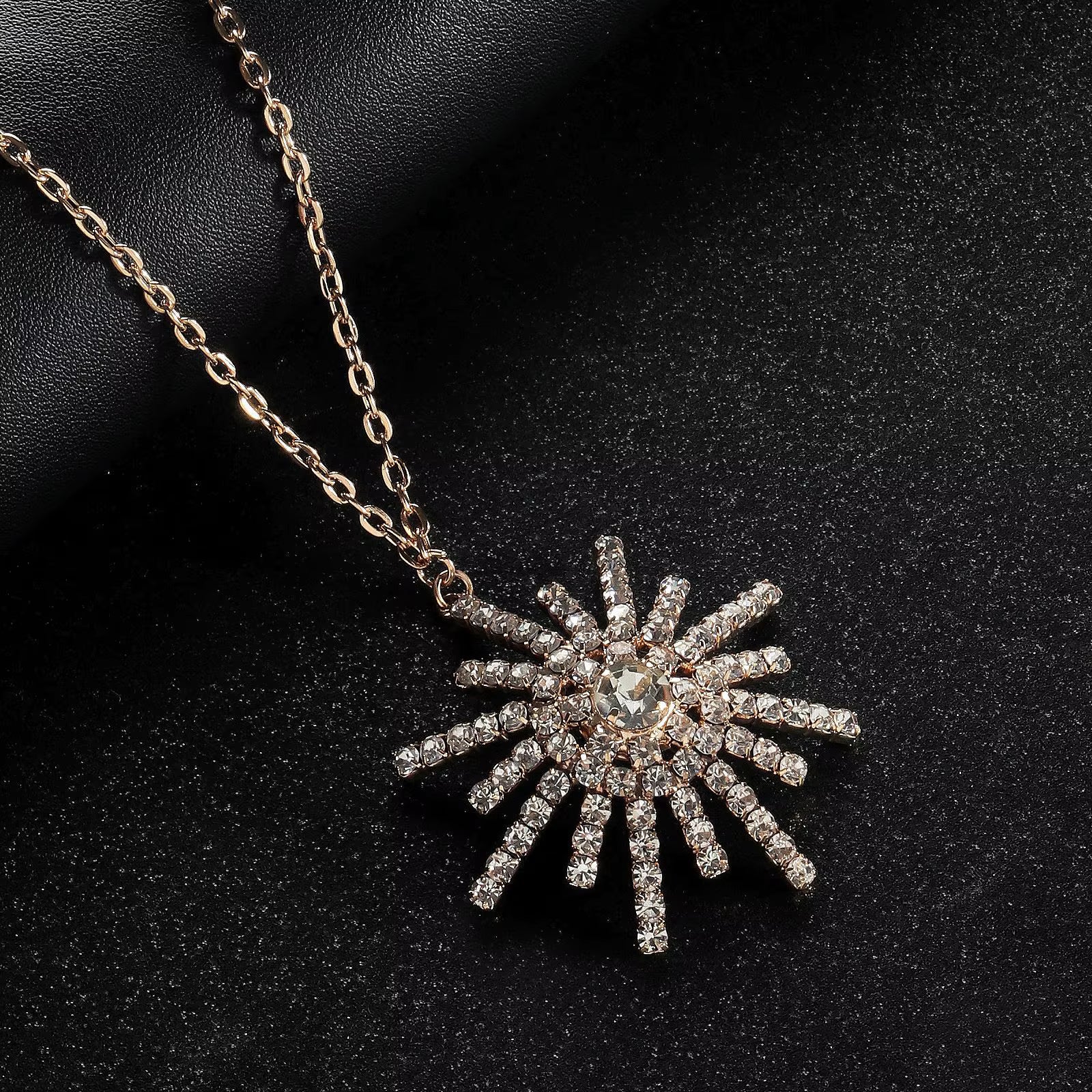 Crystal Sunburst Chain Nipple Jewelry