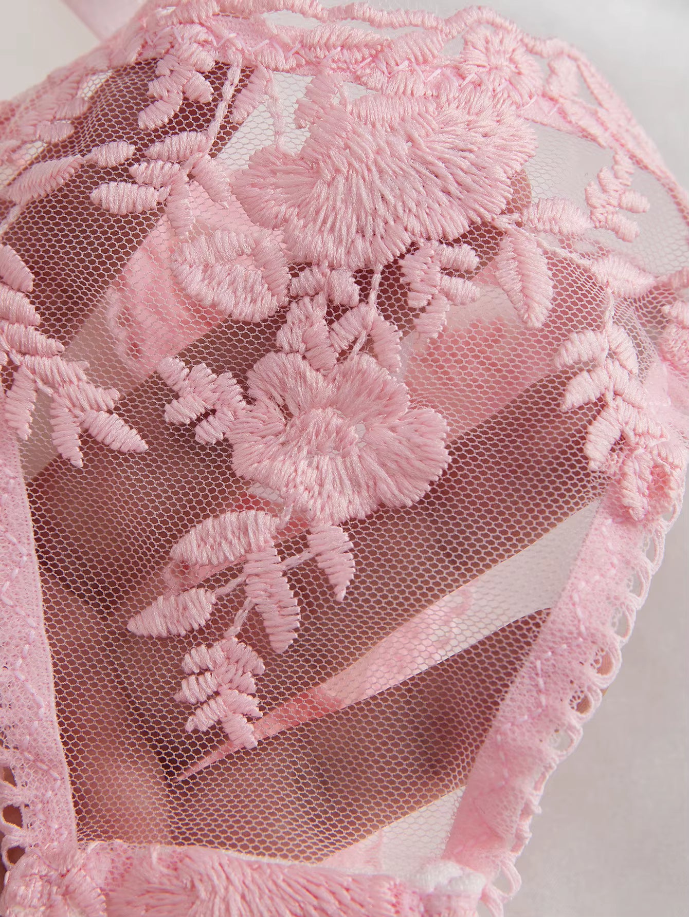 Blush Fantasy Pink Lace Bra &amp; Thong Set