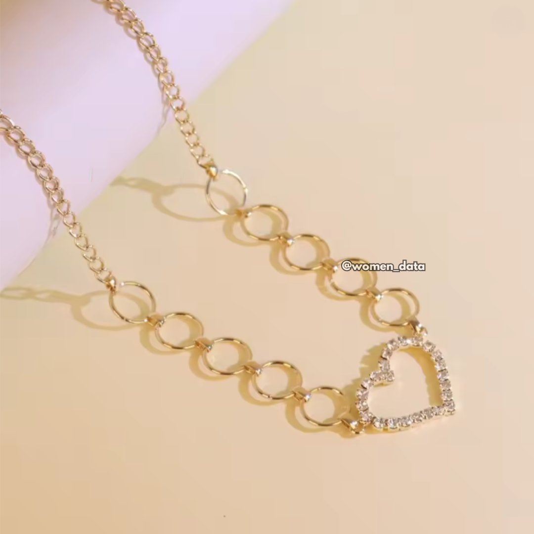 Heart Rhinestone Waist Chain 