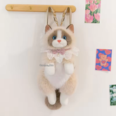 Kawaii Cat Plush Backpack with Meow Sound 