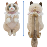 Kawaii Cat Plush Backpack with Meow Sound 