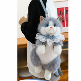Kawaii Cat Plush Backpack with Meow Sound 