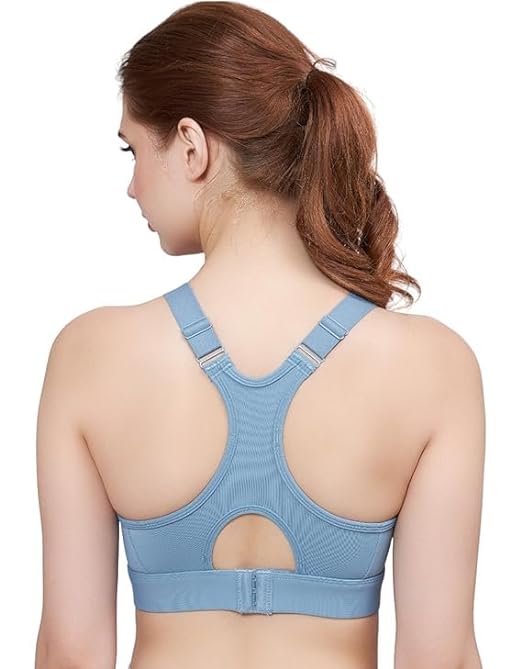 Front Zip High Support Racer back Sports Bra