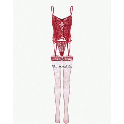 Lace Corset Lingerie Set  