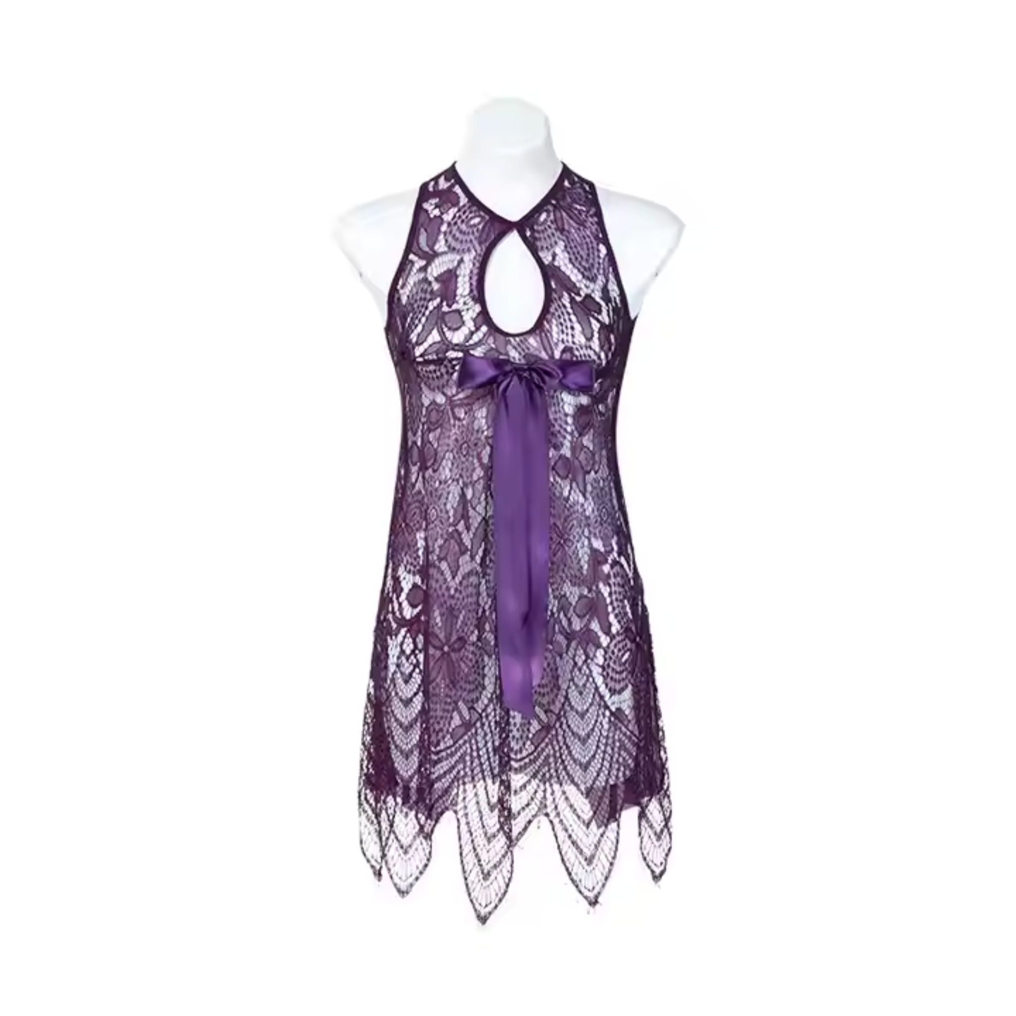 Lace Babydoll Nightgown V Neck Nighty 
