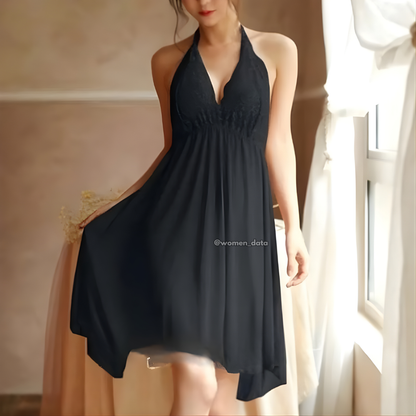 Lace Halter Babydoll Nightdress 