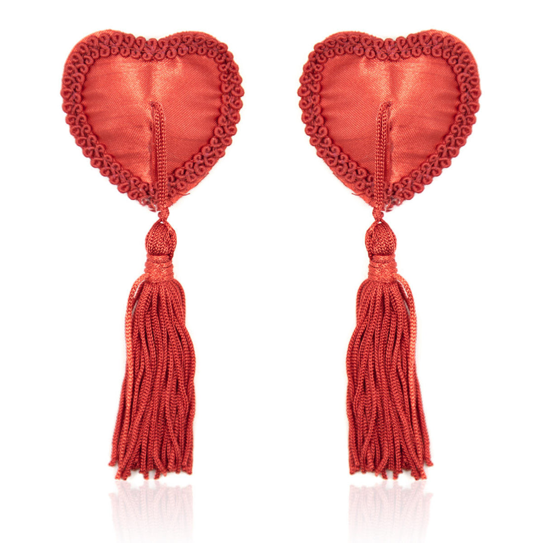 Lace Heart-shaped Fringed Breast Nipple Stickers 