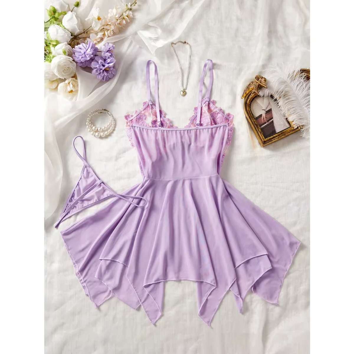 Lace Babydoll Lingerie Set