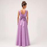Layered Net and tulle base women gown Dress 