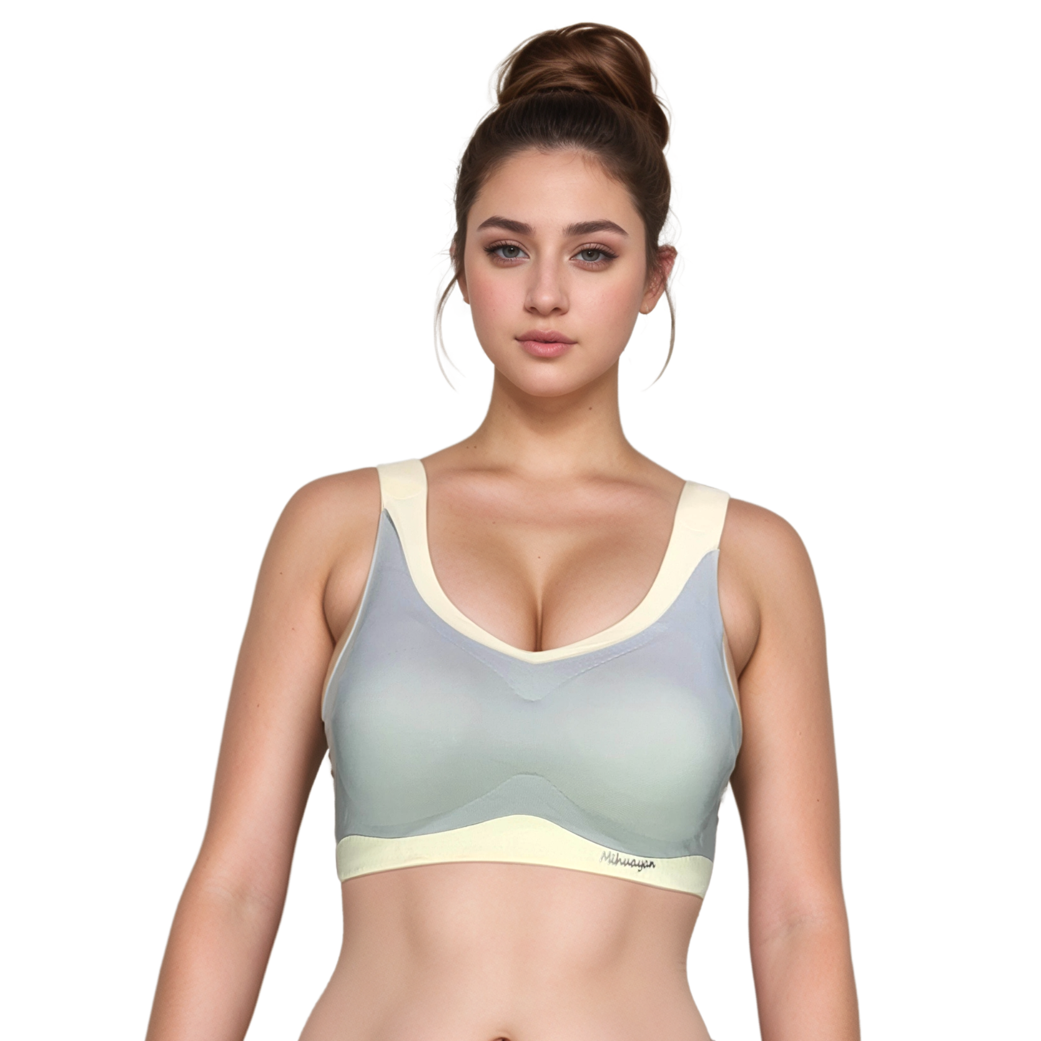 grey sports bra