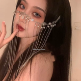 Ancient Style Face Covering Pearl Chain Face Jewelry 