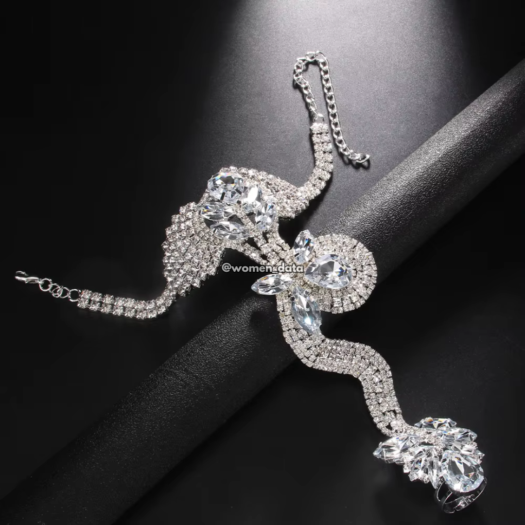 Luxury Crystal Snake Hand Bracelet 