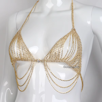 Luxury Rhinestone Two-Piece Body Chain Set 
