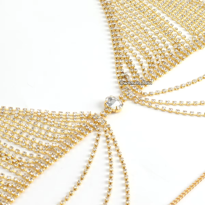 Luxury Rhinestone Two-Piece Body Chain Set 