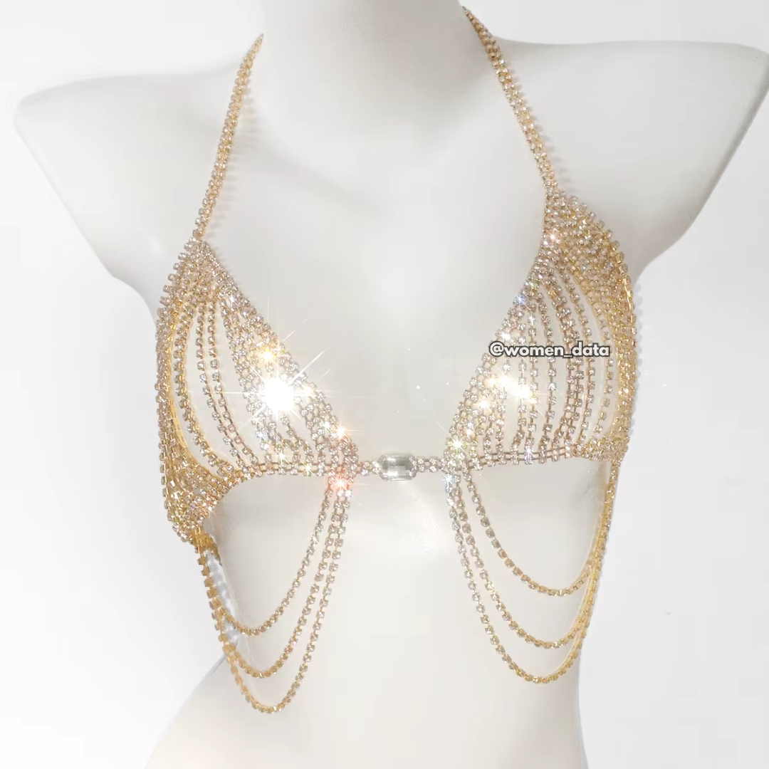 Luxury Rhinestone Two-Piece Body Chain Set 