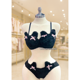 Women’s Winter Furry Meow Bra & Panty Set 