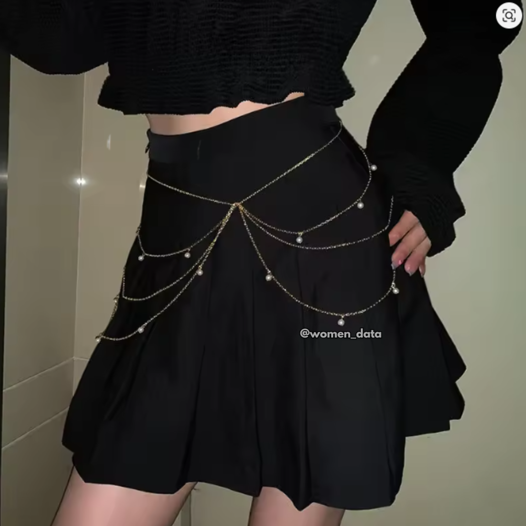 Multi-Layer Pearl Waist Chain Body Jewelry 