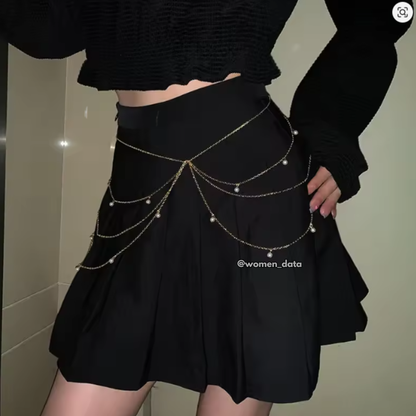 Multi-Layer Pearl Waist Chain Body Jewelry 