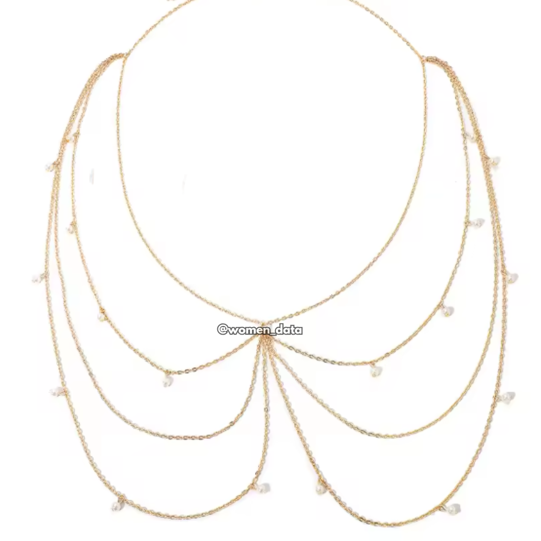 Multi-Layer Pearl Waist Chain Body Jewelry 