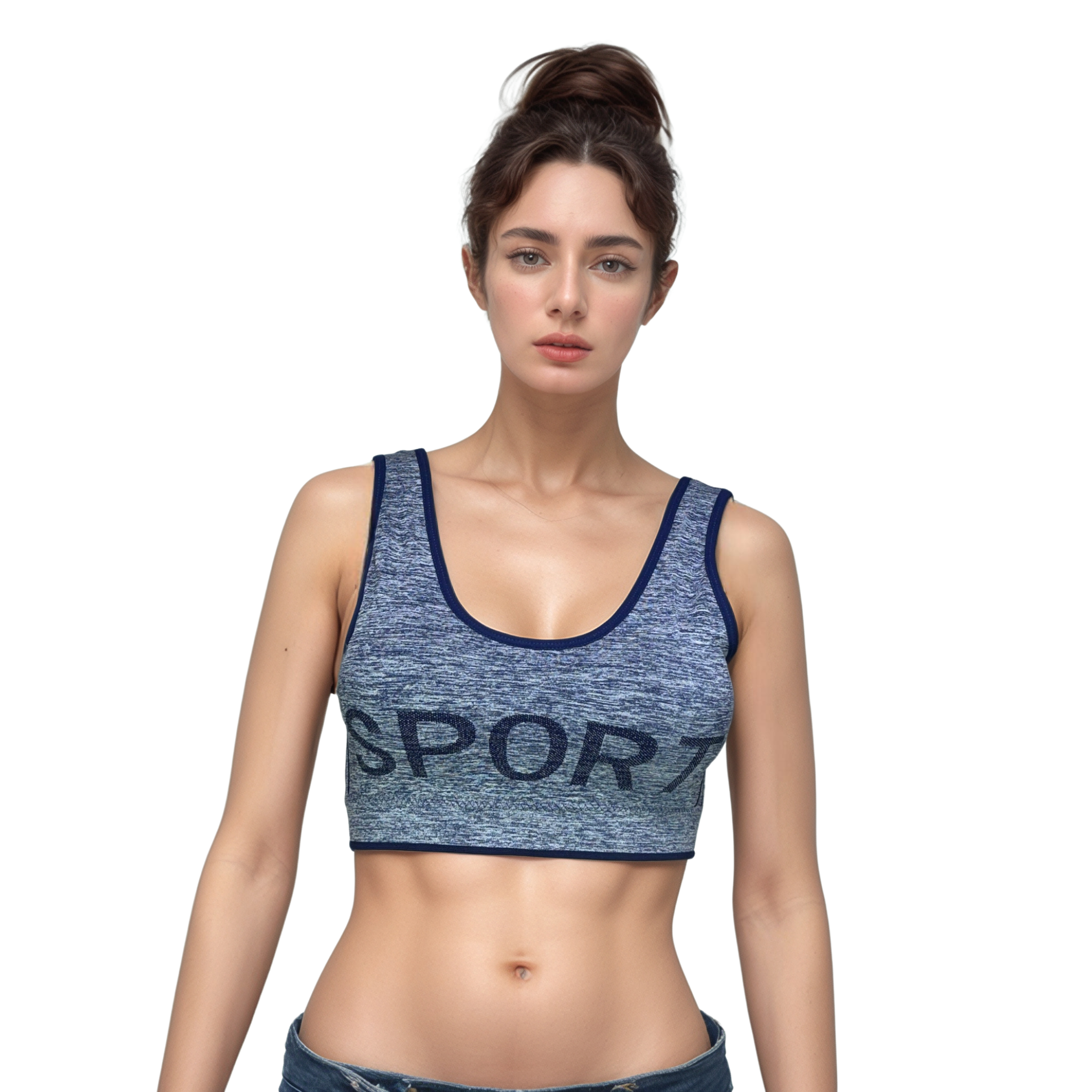 Blue  Sports Bra