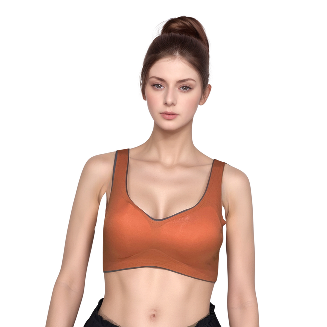 Orange Sports bra