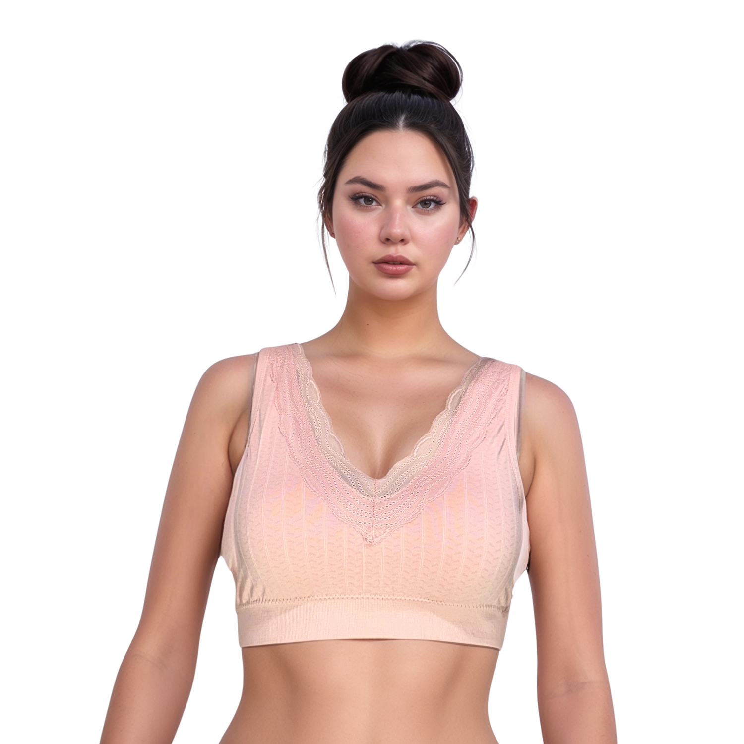 High Quality Seamless Top Lace v-neck wireless Bra | Women Data